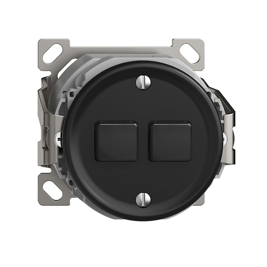 AP-Druckschalter 2K/2T WLAN Sdue Wiser schwarz