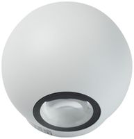 LED-Wandleuchte Sir Heian SPHERA 6W 875lm 857 IP65 DIM dir./indir.Ø95mm weiss