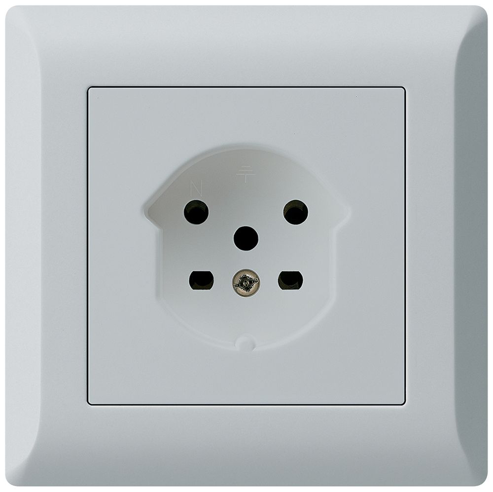 UP-Steckdose kallysto.line T15 hellgrau Schraubklemmen