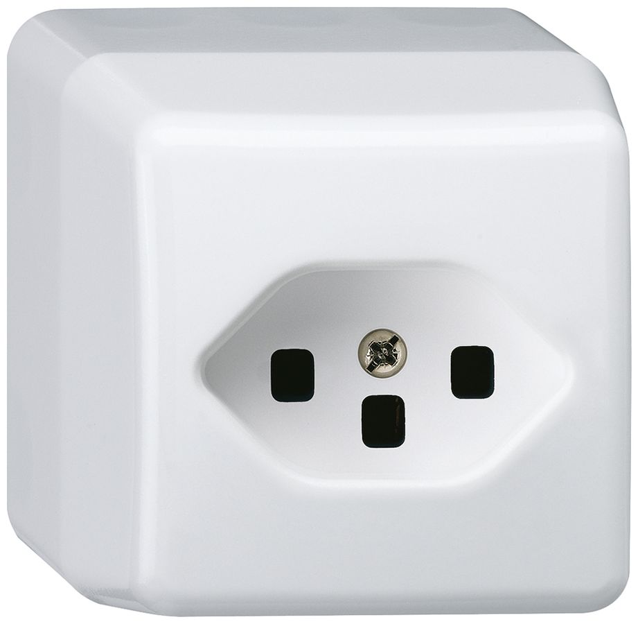 Prise AP basico 1×type 23 blanc