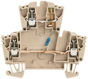 Mehrstock-Reihenklemme Weidmüller WDK LD/GN 24VDC Schraubanschluss 2.5mm² beige