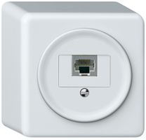 Scatola di raccordo AP origin RJ45 8(4) cat.6 diritto schermate 88×88×54mm bi