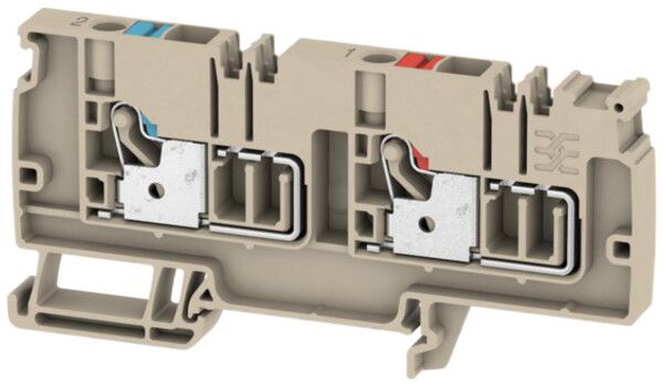 Borne d'alimentation Weidmüller AAP13 LO-LO PUSH IN 6mm² 250V 41A TS35 beige