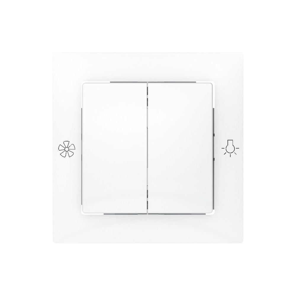 Abdeckset SIDUS zu Ventilatorschalter weiss glänzend