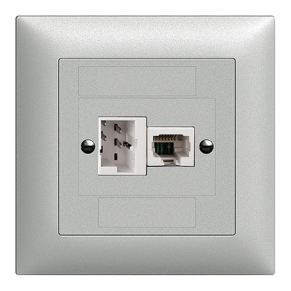 UP-Dose xDSL RJ45/TT83 silver ITplus EDIZIOdue mit Filter