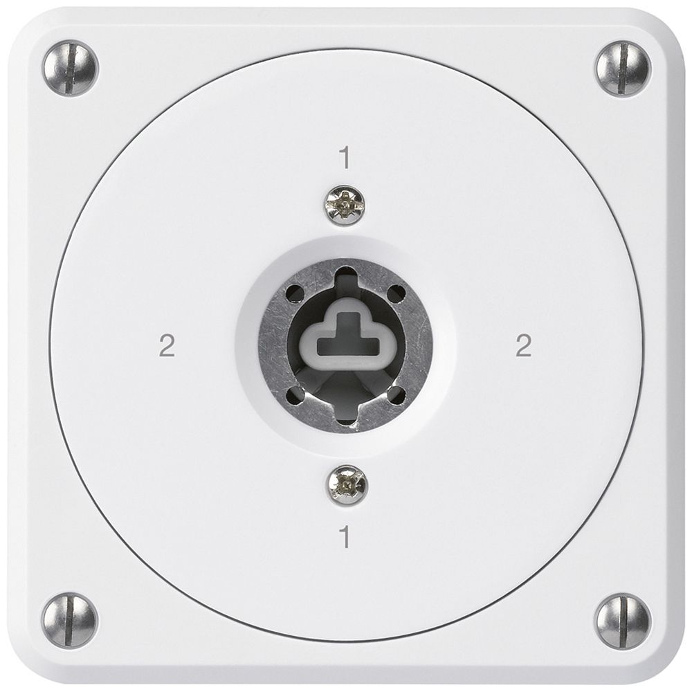 Interrupteur à clé ENC robusto sans clapet sans cylindre 3/1P blanc combinaison