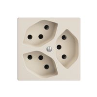 UP-Steckdose EDIZIOdue 3×T13 crema