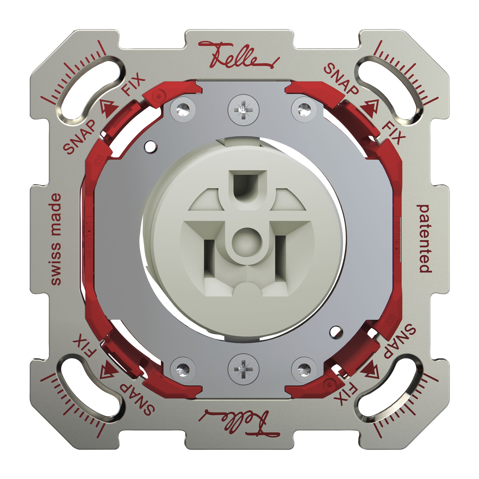 Prise ENC NEMA SNAPFIX® 1×US/CA (NEMA 5-15) (type B) 15A 125V IP20 alu