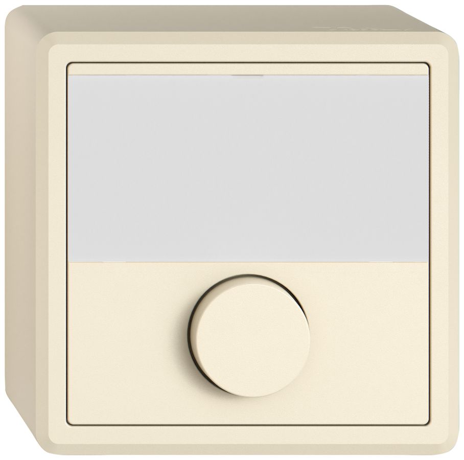 AP-Sonnerie-Drucktaster EDIZIO.liv SNAPFIX® 6A 250V mit Namensschild cr