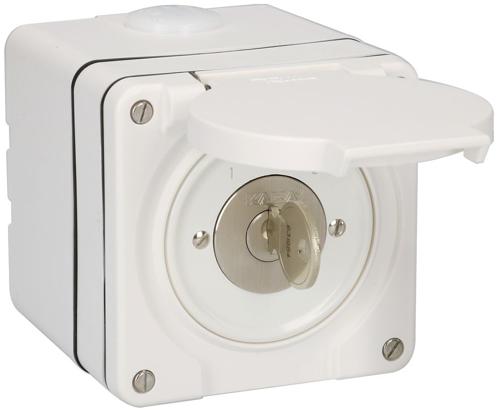 AP-Umschalter galv.Kont.NEVO 2P, IP55, 1-0-2, Zyl.1007F, Abz.12h, Plan 5000, ws