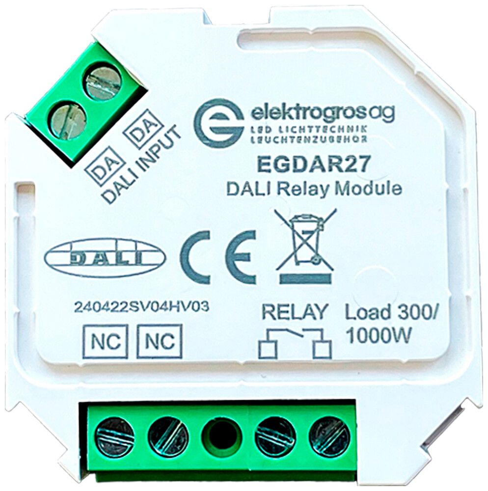Module relais INC Elektrogros DALI2 EGDAR27 DALI 1 can 4.3A 1000W 100…240V IP20