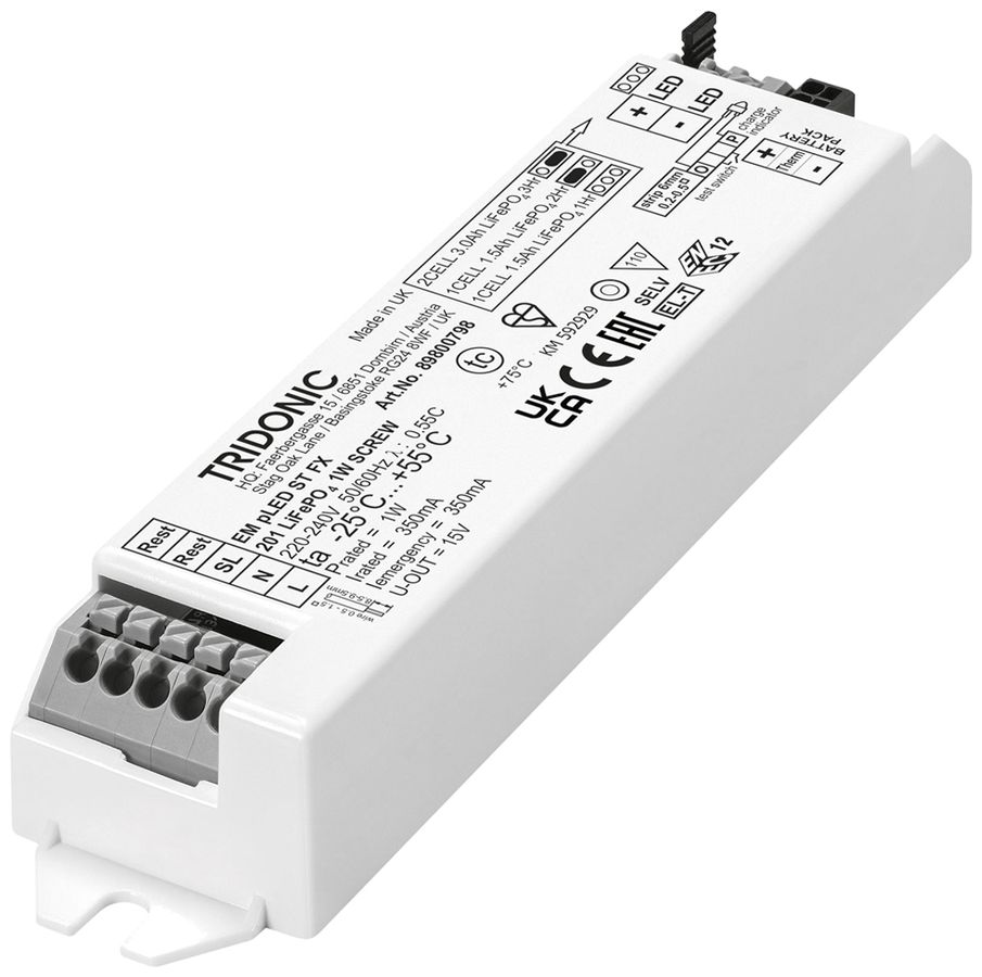 Notlichteinheit Tridonic EM pLED ST FX 202 LiFePO4 2W Steckklemme