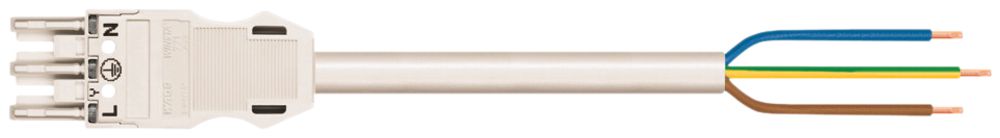 Câble de raccordement WINSTA MIDI 3×2.5mm² 20A 250V 5m cod.A prise/libre blanc