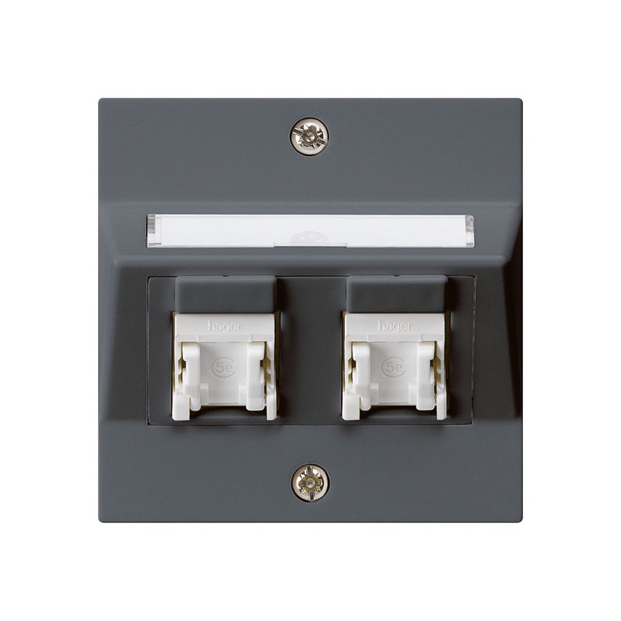 UP-Montage-Set kallysto A Kat.5e 2RJ45/u anthrazit