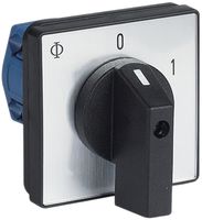 EB-Drehschalter K&N, 20A/690V 0/3L, Griff sz, 64×64mm, Ø8.5mm, "0-1"