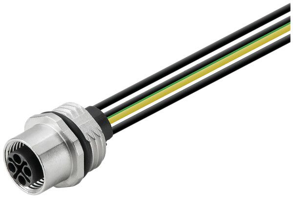 EB-Stecker Weidmüller SAIE Buchse M12 4L mit Kabel 0.2m M16 0.34mm² PVC