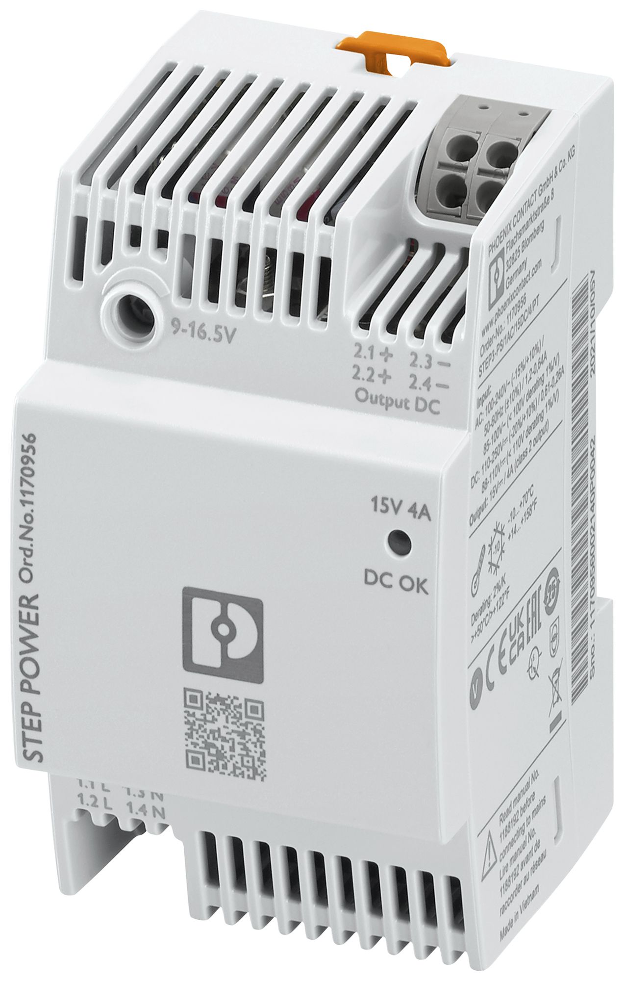 Schaltnetzteil PX STEP3-PS/1AC/15DC/4/PT 1L OUT:15VDC/4A