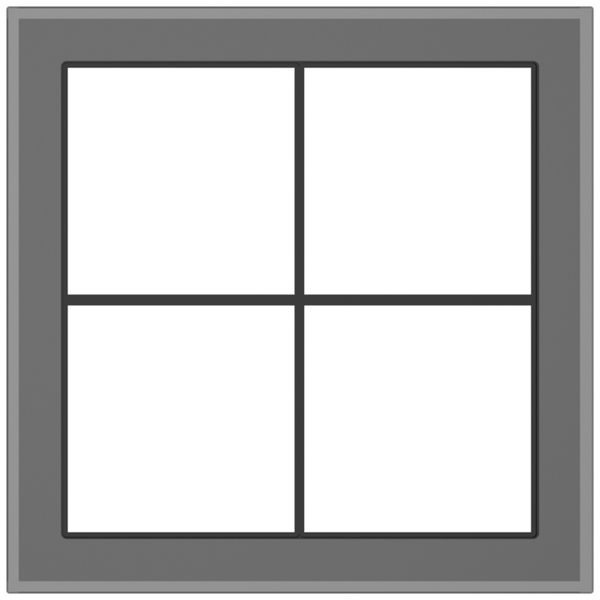 Abdeckrahmen SIDUS 2×2 grau