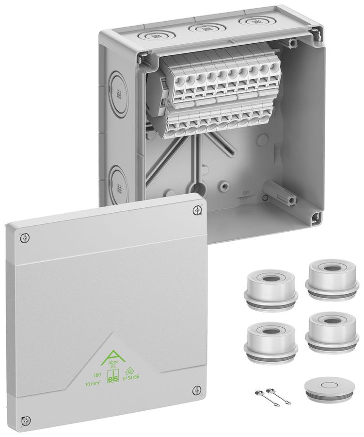 Scatola di derivazione AP Spelsberg Abox SL-10² 182×182×90mm IP66 gr