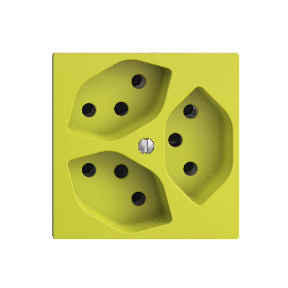 UP-Steckdose EDIZIOdue 3×T13 lemon