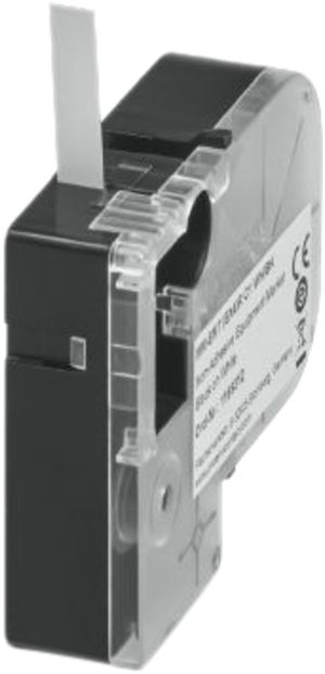 Einrastschildchen PX MM-EMT (EX4)R C1 WH/BK endlos×3mm ws/sz