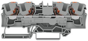 Durchgangs-Reihenklemme WAGO TOPJOB S 6mm² 41A 800V Push-in 4×1 TH35 schwarz