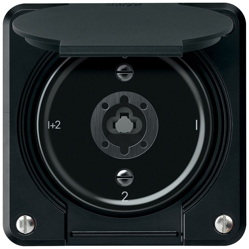 UP-Schlüsselschalter robusto Serienschalter 16A 250V 86×86mm schwarz