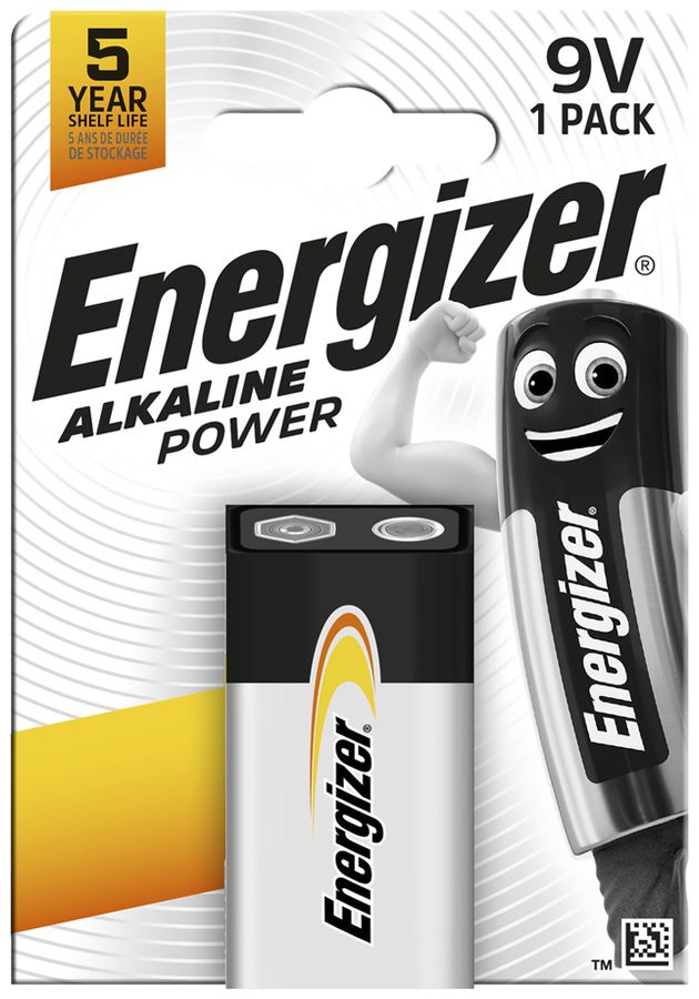 Batteria Energizer alcalina al manganese 9V 6LR61