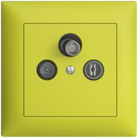 UP-Stichdose SAT/TV/R DB53 EDIZIOdue lemon mit SAT-F-Anschluss