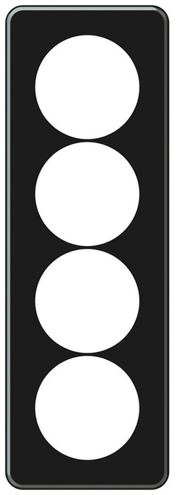 UP-Abdeckplatte origin 4×1 Ø58mm 92×272mm schwarz