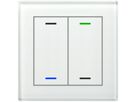 Poussoir KNX RGBW ENC MDT BE-GTL2TW.01 2t/4a temp.verre blanc "neutre"