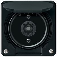 Schlüsselschwenktaster robusto 1P 2NO 2CO 20A 250V 86×86mm schwarz