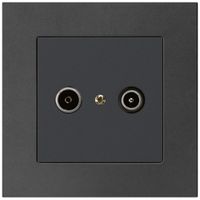 UP-Antennendose kallysto.pro R/TV 14dB Durchgangsdose schwarz