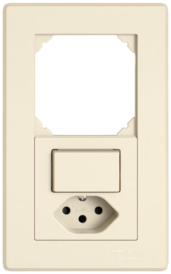 Combinaison ENC EDIZIO.liv SNAPFIX® 2×1 156×96mm vide+schéma 3/1L+T13 crema