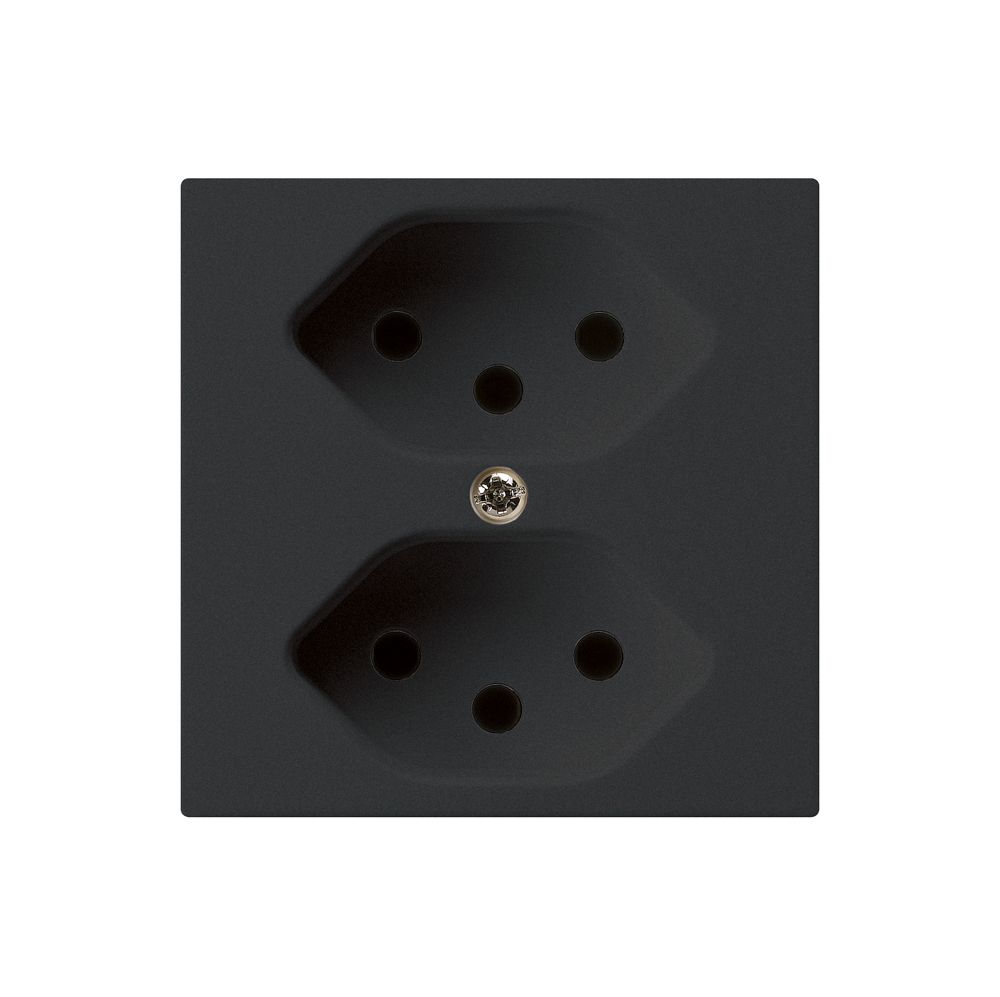 UP-Steckdose kallysto 2×T13 schwarz mit Kinderschutz