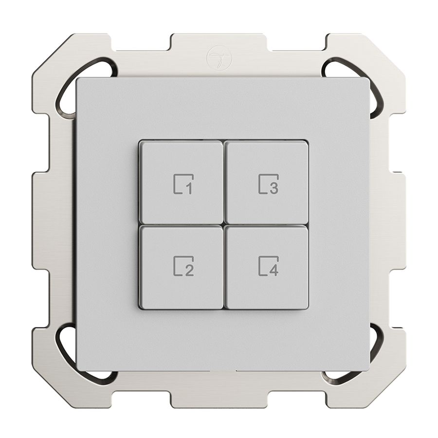 Poussoir scène ENC 4 scènes/4T WLAN Edue Wiser gris clair