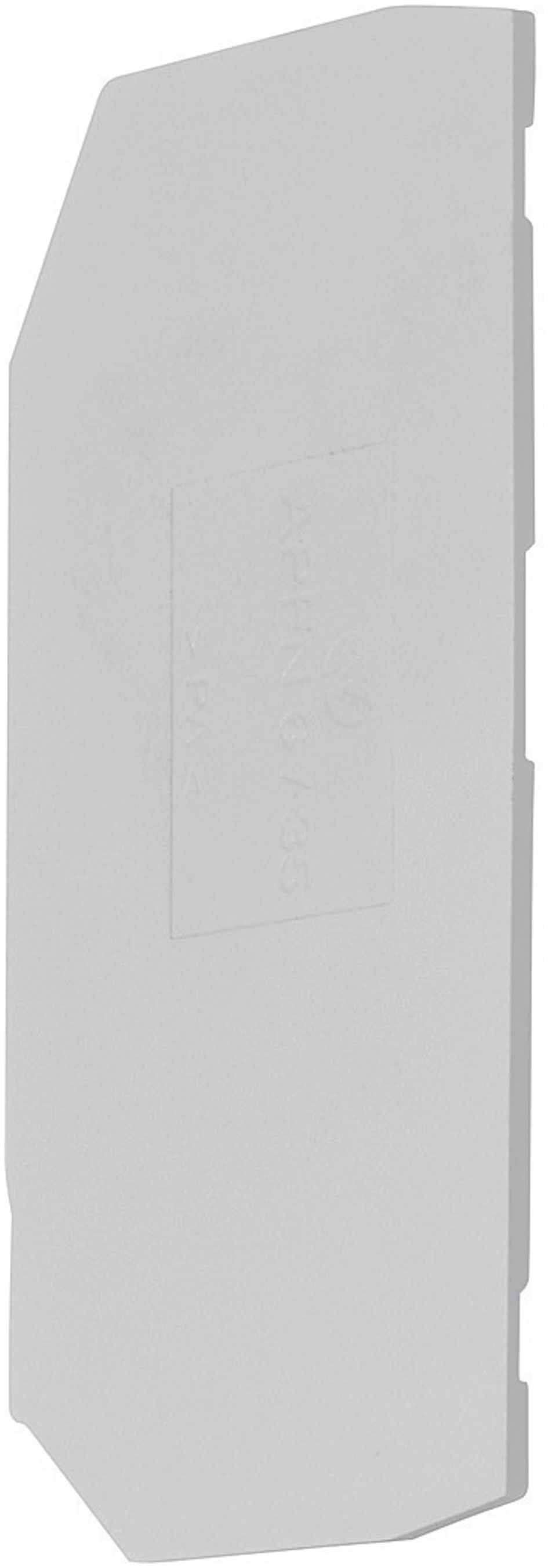 Parete d'estremità Hager per KYA06LH2 bride L 6mm² grigio