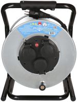 Kabelrolle MAX HAURI Stahl 230V 10A 3×T13 33m 3×1.5mm² IP55 silber