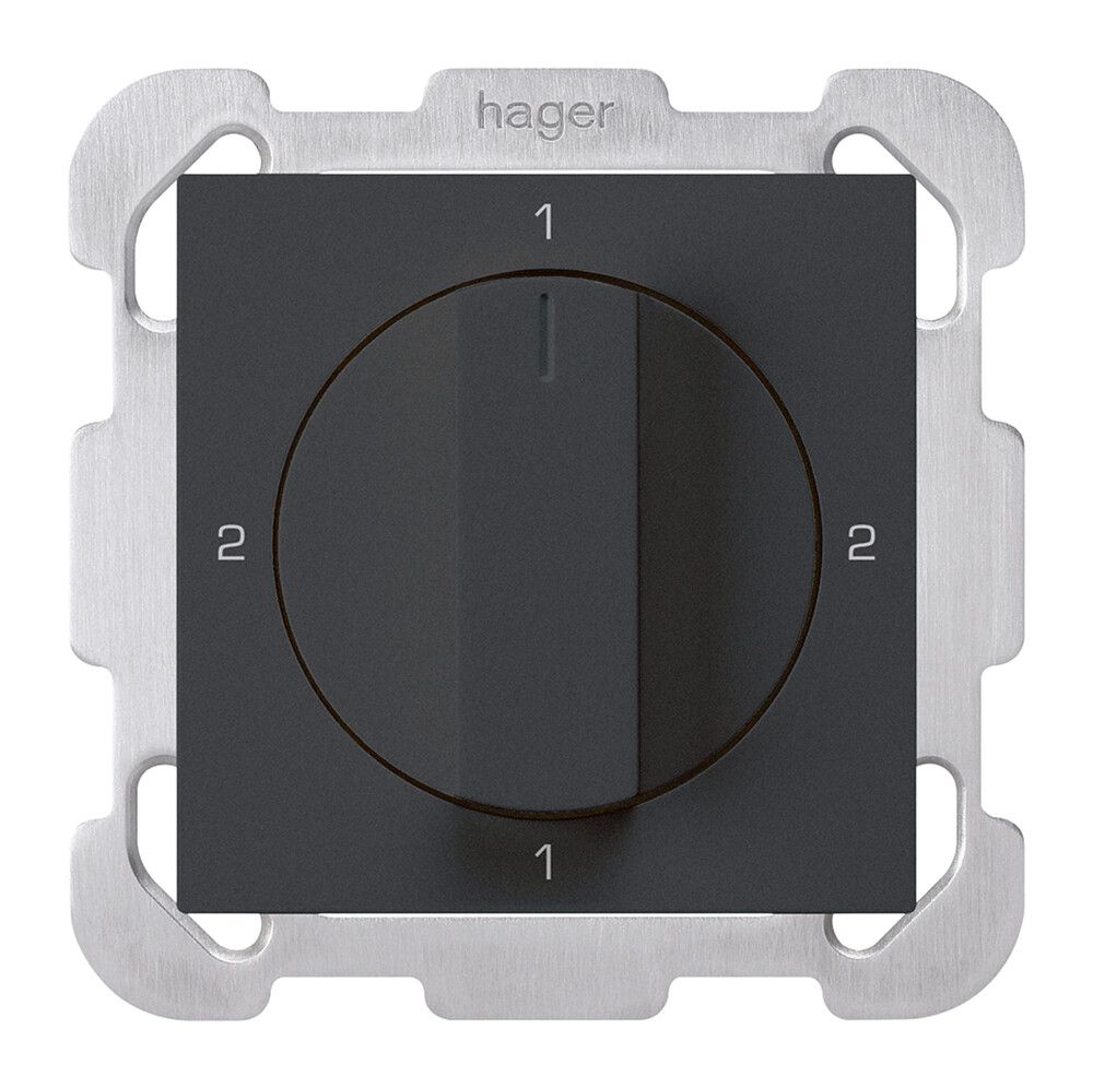 Interruttore rotativo INC kallysto 3/1L nero con manopola