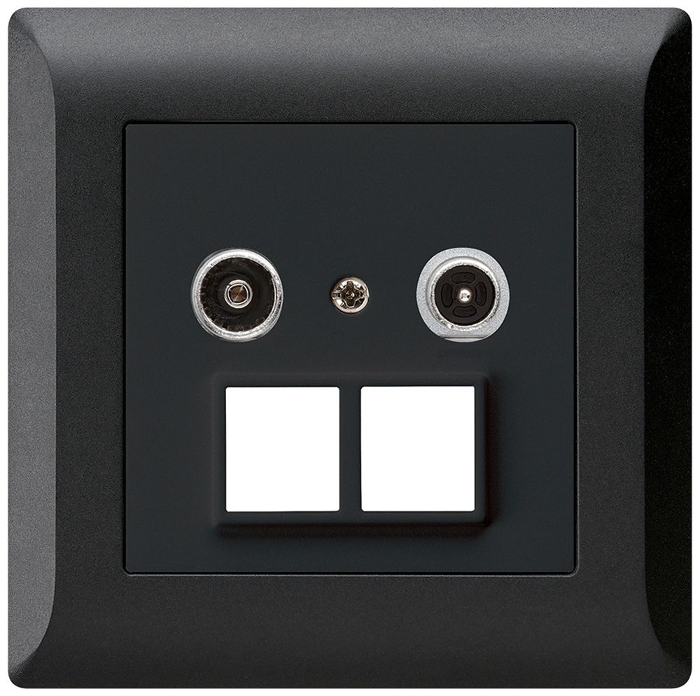 Prise multimédia ENC kallysto.line R/TV 19dB 2GHz noir