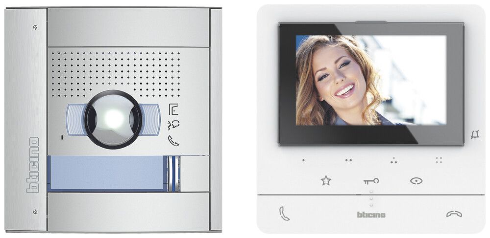 Video-Türsprechanlage Set EFH Bticino, 2-Draht, SFERAnew / CLASSE 100