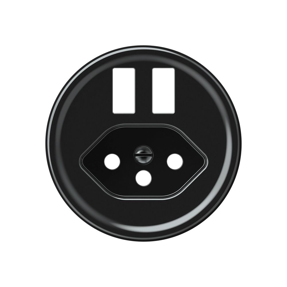 Kit frontale origin 2×presa di carica USB con presa tipo 13 nero