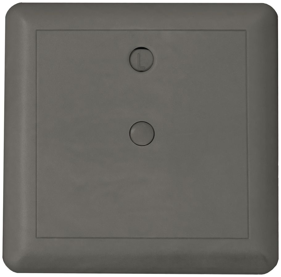 Steckdeckel Ammer, 115×115mm, mit Wählscheibe, Thermoplast, grau