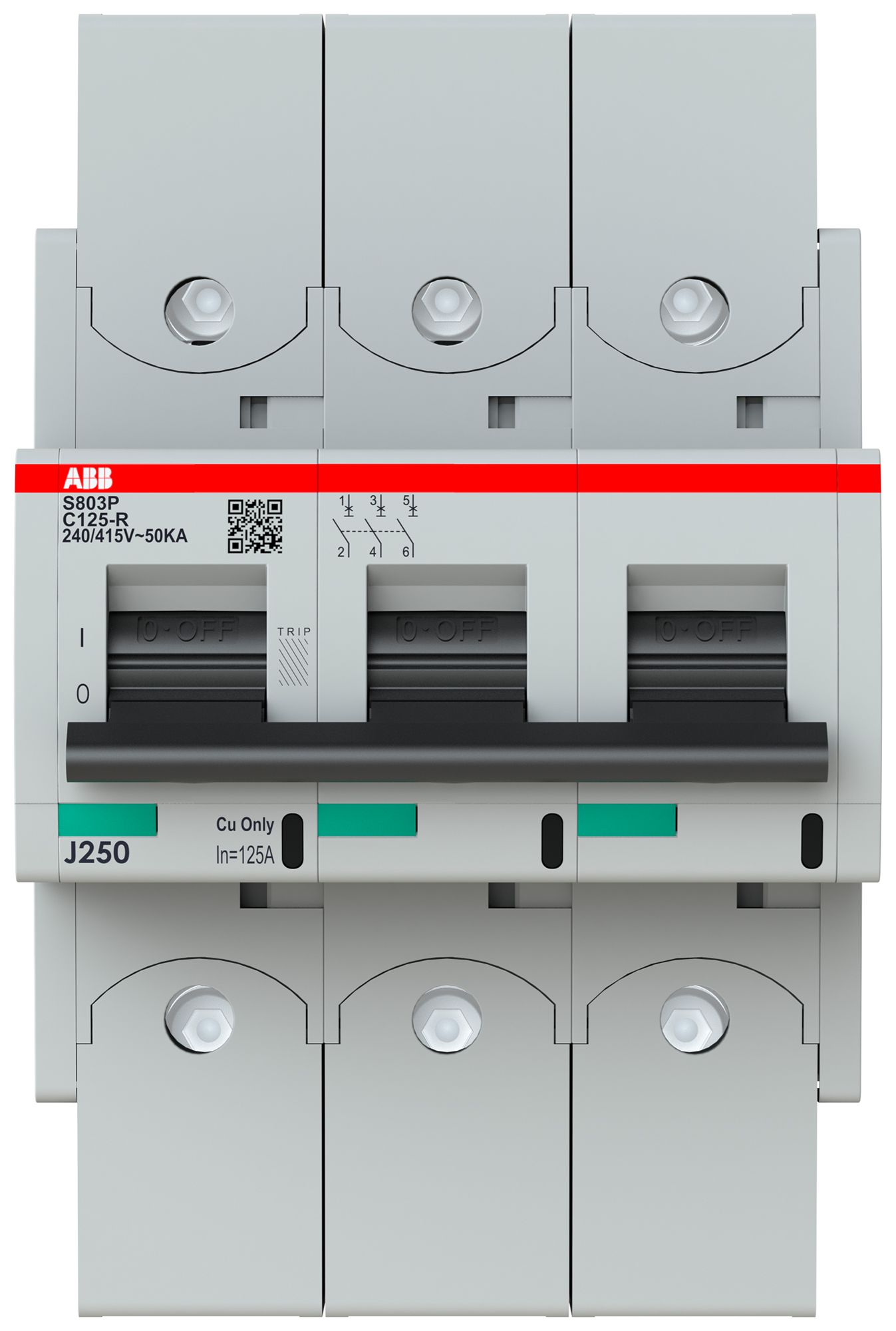 Leitungsschutzschalter ABB S803P-C125-R 3P 400V C-125A 50kA 5TE
