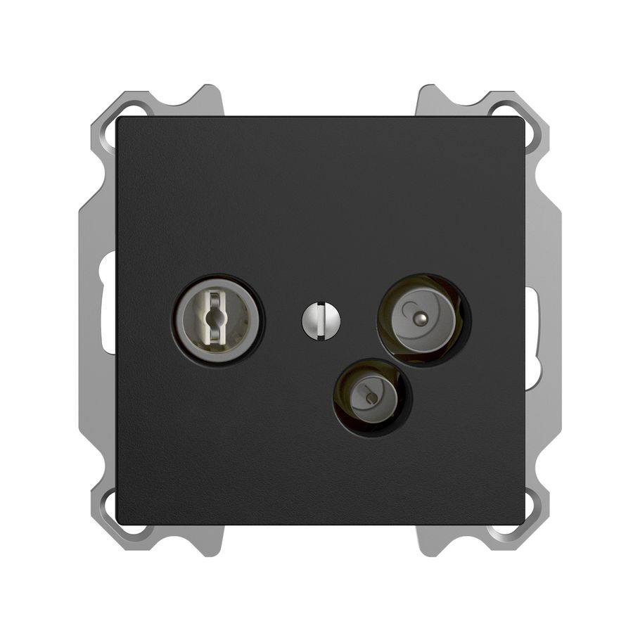 UP-Antennendose TV-R-Daten DD15 5…65MHz EDIZIOdue schwarz