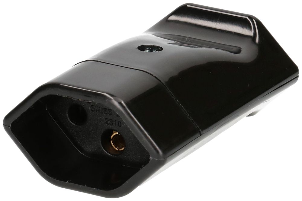 Presa mobile MAX HAURI T13, L+N+PE 10A 250V Ø8.5mm nero