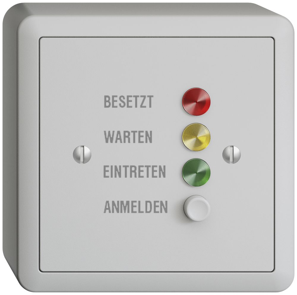 AP-Türstation für Rufleuchte deutsch, EDIZIOdue hellgrau