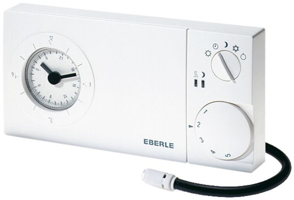 AP-Uhrenthermostat Eberle easy 3 ft, Tages, 230V 1W, weiss