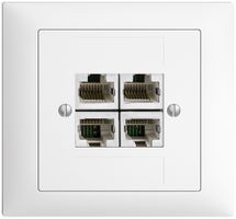EB-Dose 4×RJ45/s 4P getr. EDIZIOdue weiss ITplus