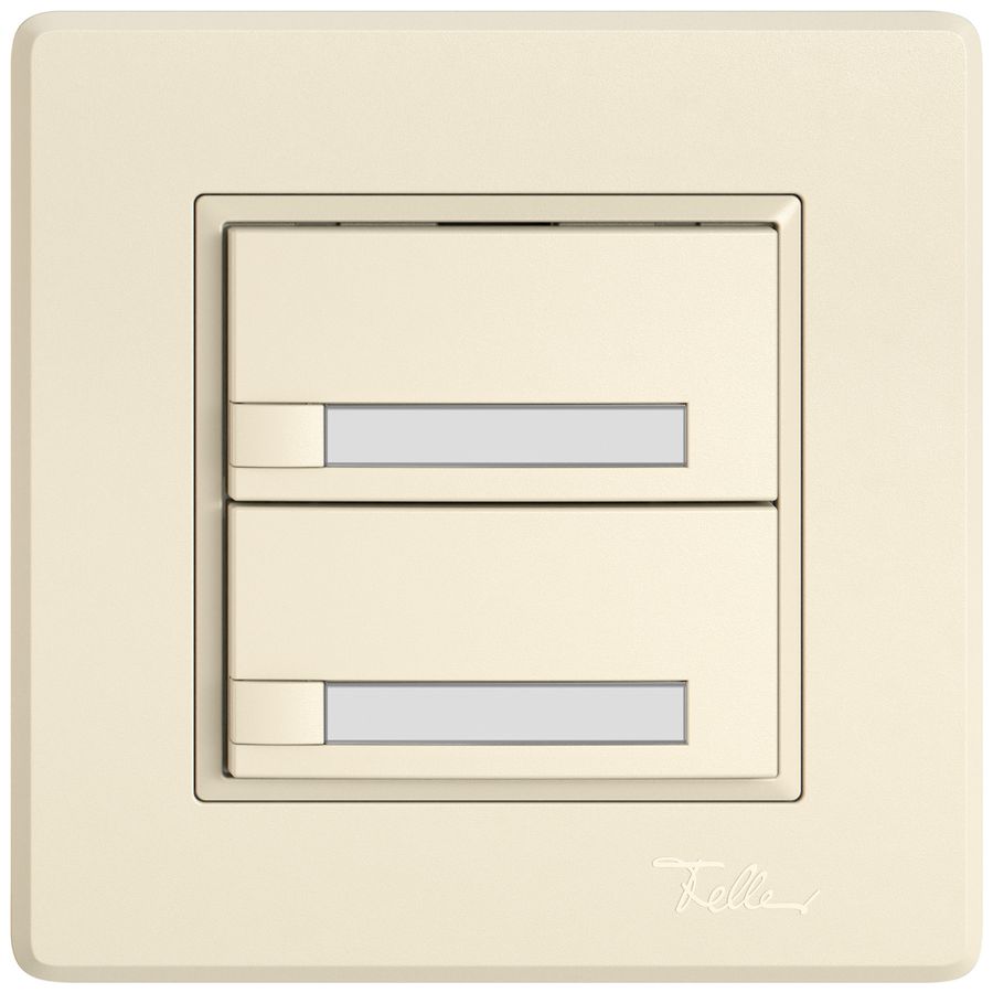 UP-Universaltaster EDIZIO.liv UNI SNAPFIX® 5…48V o.LED 2× 1-Tbed.Pap.cr